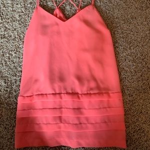 Pink Criss-Cross Tank Top
